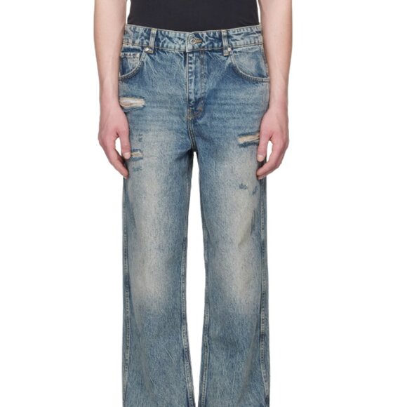 BNWT SS25 REPRESENT R3 DISTRESSED BAGGY JEANS 30 - Picture 10 of 12